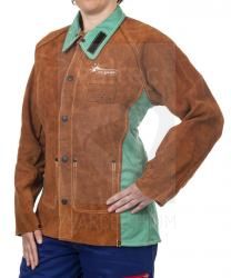 Ženský zváračský kabát Lava Brown™ s nehorľavým chrbtom - veľkosť L